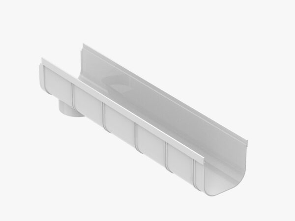 Canaleta de piso blanca