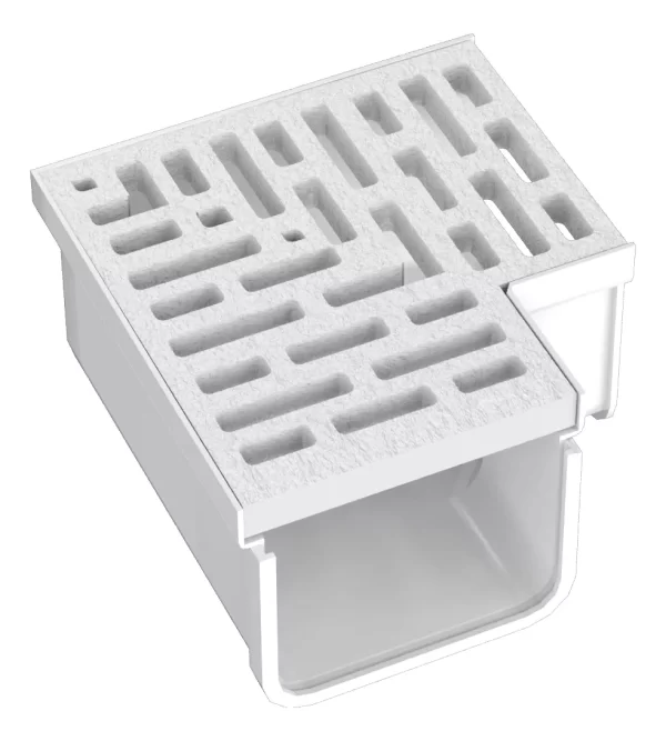 Esquinero blanco con canaleta