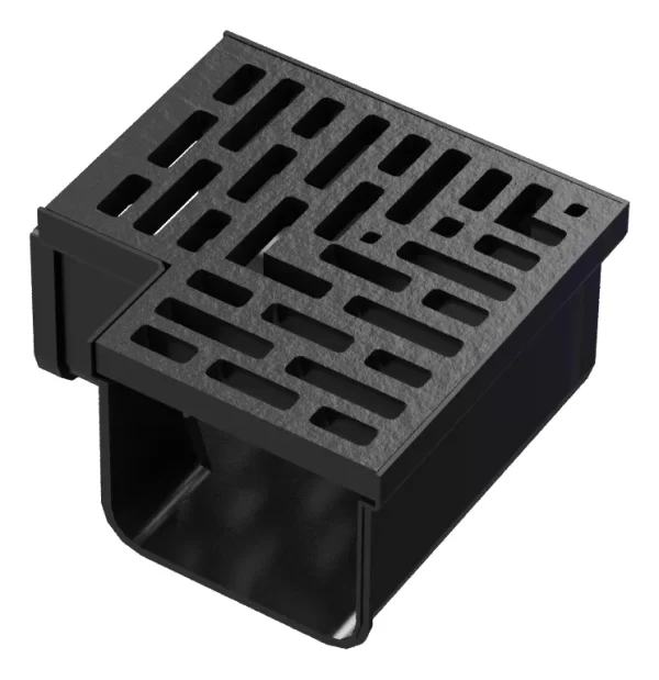 Esquinero negro con canaleta