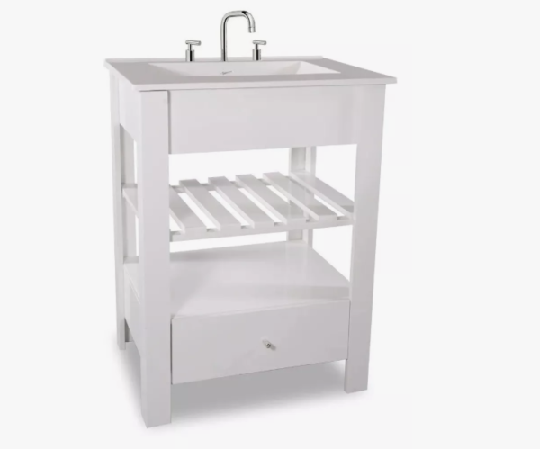 Vanitory con deck y mesada "BLANCO" MARAL (50 cm)