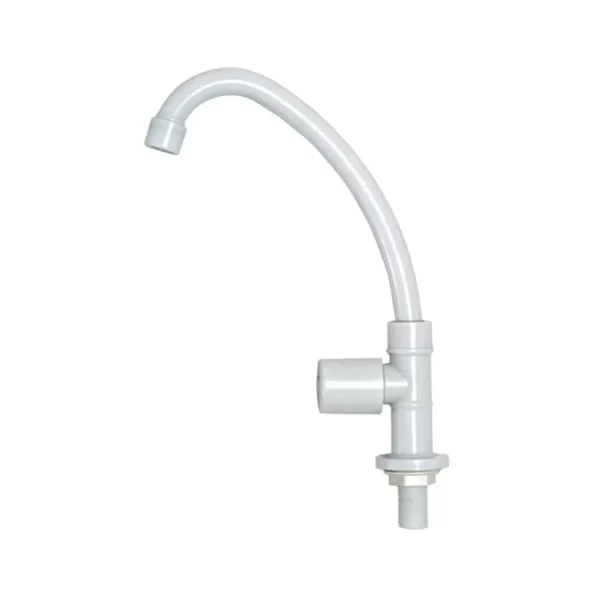 Grifería de cocina blanca ABS para mesada 1 agua