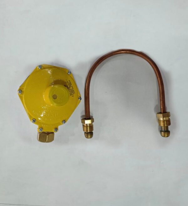 Regulador 1.5 bar gas natural 8.5 con flexible y manguito loco por 400mm